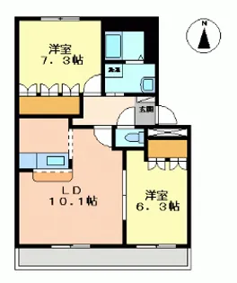 パルティール成沢【1階】の間取り