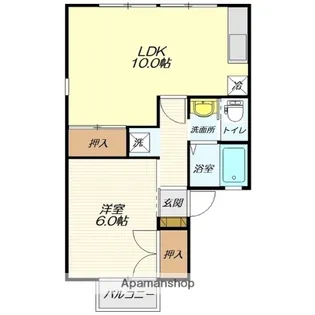 セジュール12オークス【201号室】の間取り