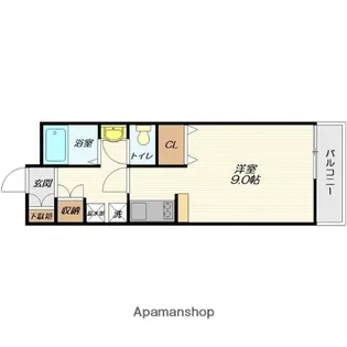グリーンベルト吉原【1階】の間取り