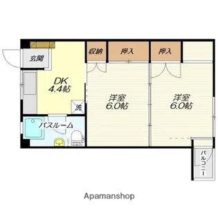 山形県山形市小白川町4丁目【アパート】の間取り