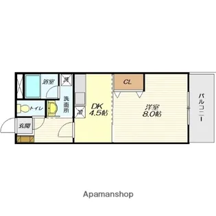 ラムセスA小白川【303号室】の間取り