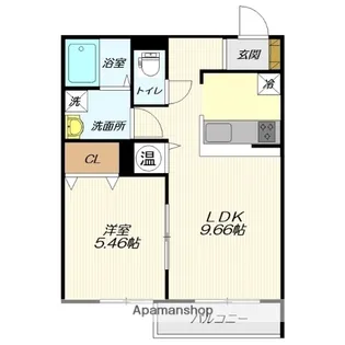 パークタウン21【203号室】の間取り
