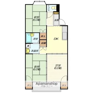 ハートフル桜田【2階】の間取り