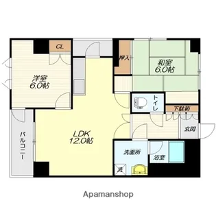 ベル・デ・ラモーヌ【403号室】の間取り