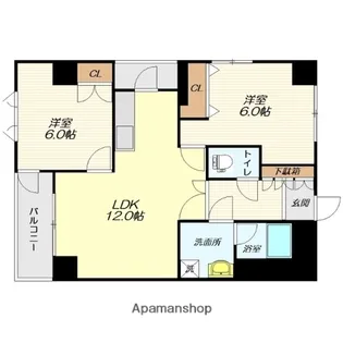 ベル・デ・ラモーヌ【203号室】の間取り