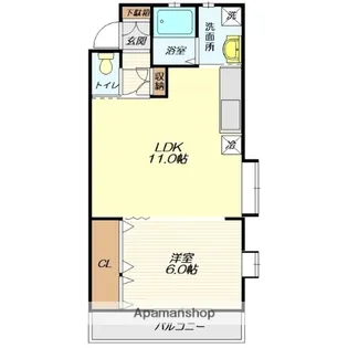シャルム小白川F棟【2階】の間取り