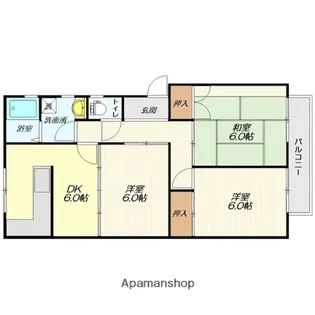 グランドゥール平清水【102号室】の間取り
