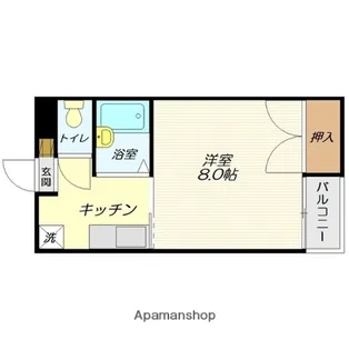 ロイヤルコーポ蜂屋【403号室】の間取り