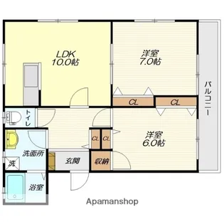 シャンティーユ【1階】の間取り