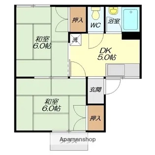 2DKの間取り画像