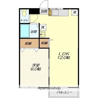 レジデンスサロード【206号室】の間取り