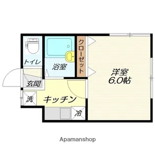 セントラルハイツ城南【1号室】の間取り