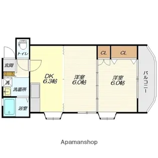 アークシティ花楯 D棟【201号室】の間取り