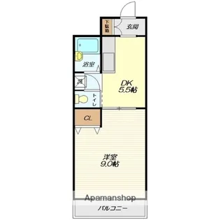 ハイデンスニーズ【402号室】の間取り