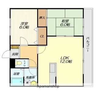 アヴィニヨン【2-B号室】の間取り