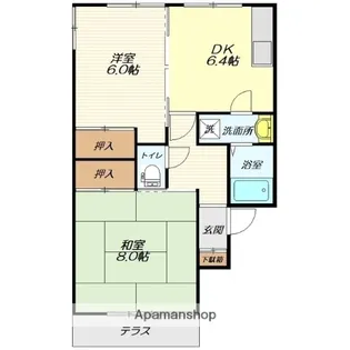 ジュエルアラキ【102号室】の間取り