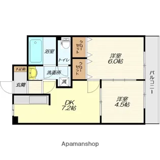カメリアコート【703号室】の間取り