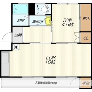 山本ビル【401号室】の間取り