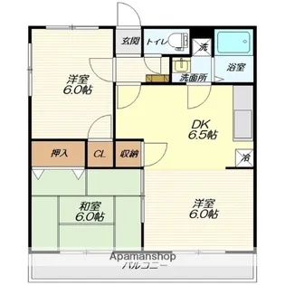 晃七第三マンション【203号室】の間取り