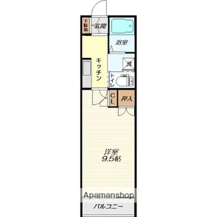 レインボーハウス七日町【401号室】の間取り