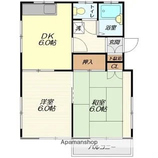 フロントヘルメス 南棟【105号室】の間取り