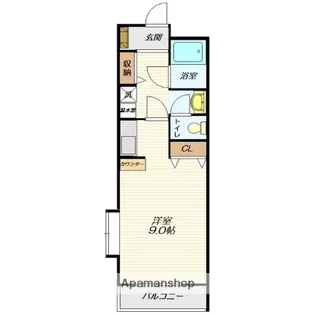 ベルナール東青田【101号室】の間取り