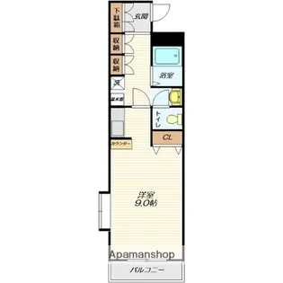 ベルナール東青田【401号室】の間取り