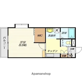 ファミーユ小白川【208号室】の間取り