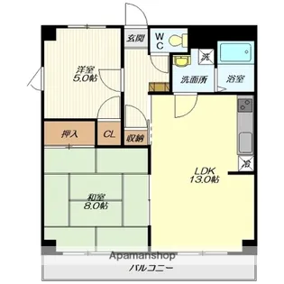 ライフステージ長町【203号室】の間取り