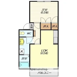 サンジュエル桜田西A棟【205号室】の間取り