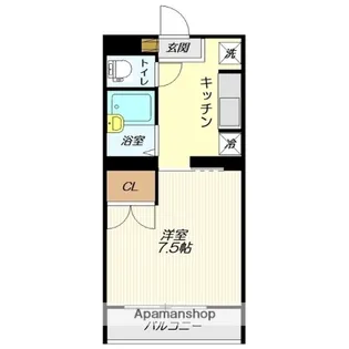 コスモタウン【402号室】の間取り