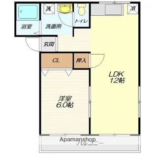 ウエストリバーヒルズ【102号室】の間取り