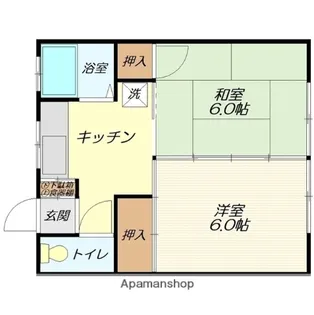 渡辺ハイツ(清住町)【203号室】の間取り