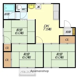 レジテンスピーコックA【202号室】の間取り