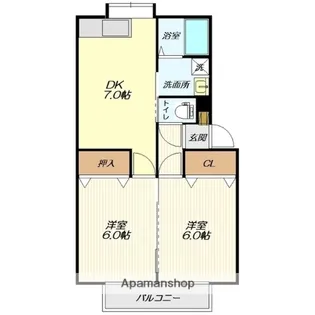 ヤマキチハイツ南【205号室】の間取り