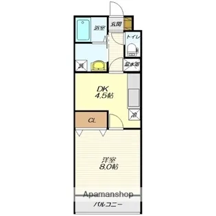 グレースヒルズ東原【205号室】の間取り