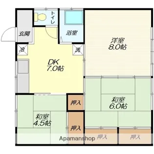 サンハイム荒楯【101号室】の間取り