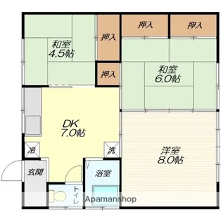 サンハイム荒楯【202号室】の間取り
