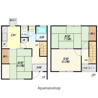 フローレス【102号室】の間取り
