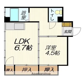 ラ・ベール【4階】の間取り