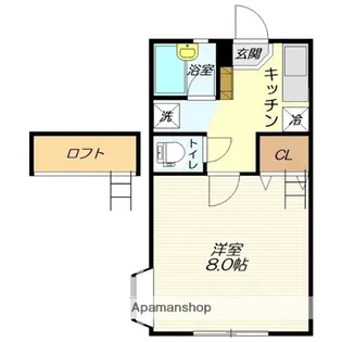 イーストハイツA【2B号室】の間取り