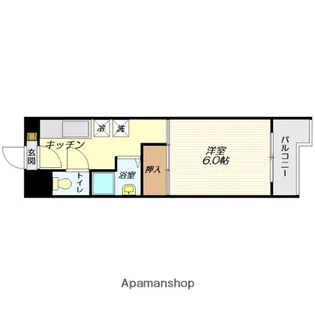フローラハイツ【509号室】の間取り
