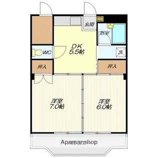 コーポエクセル(飯田)【203号室】の間取り