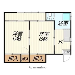 青田佐藤アパート【5号室】の間取り