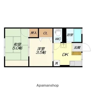 中央安城【202号室】の間取り