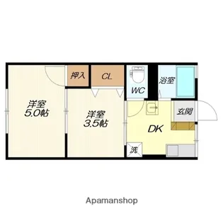 中央安城【102号室】の間取り