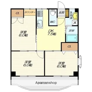 アドリームS【201号室】の間取り