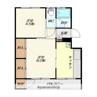 秀山ビル【205号室】の間取り