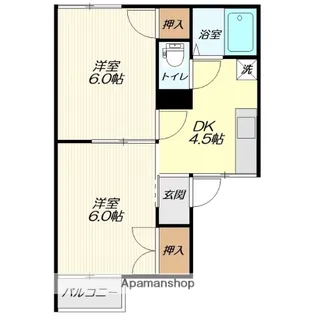 レジデンス沼沢A【203号室】の間取り
