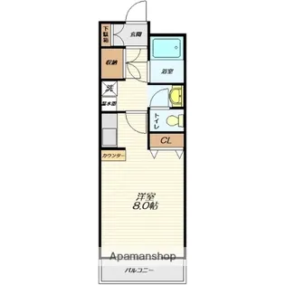 エトワール東青田【1階】の間取り